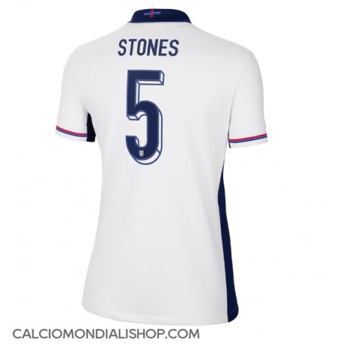 Maglie da calcio Inghilterra John Stones #5 Prima Maglia Femminile Europei 2024 Manica Corta